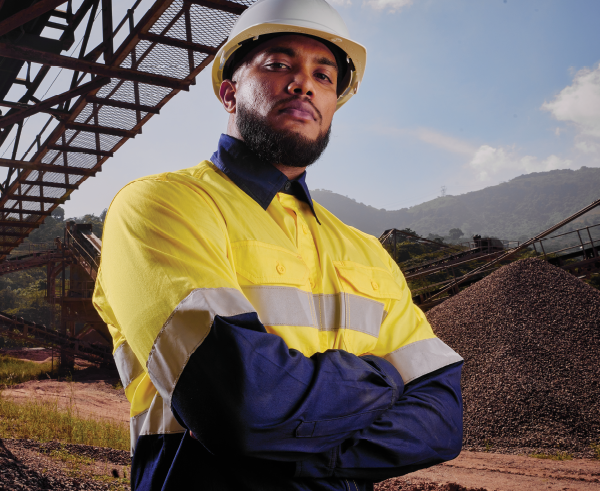 Man at a mining site